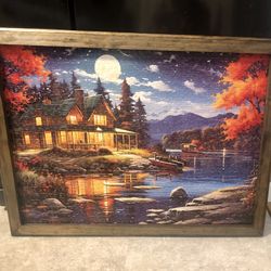 30x 22 Completed And Framed 1000 Piece Puzzle