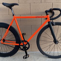 Sgvbicycles 4130 Chromoly Track Bike 55cm yellow or Orange Dropbar