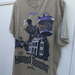 Walt Disney World Haunted Mansion HatBox Ghost Adult Large T-Shirt Lenticular