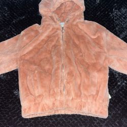 Pink faux fur jacket #fauxfur #jacket size Large