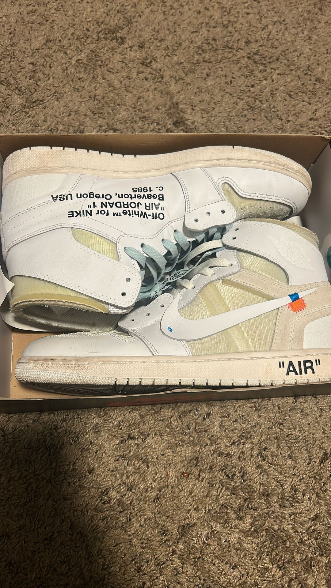 Jordan 1 Off White Euro Sz12