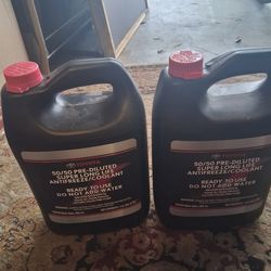 2 Pack OEM Toyota Brand Pink 50/50 Pre Diluted Coolant