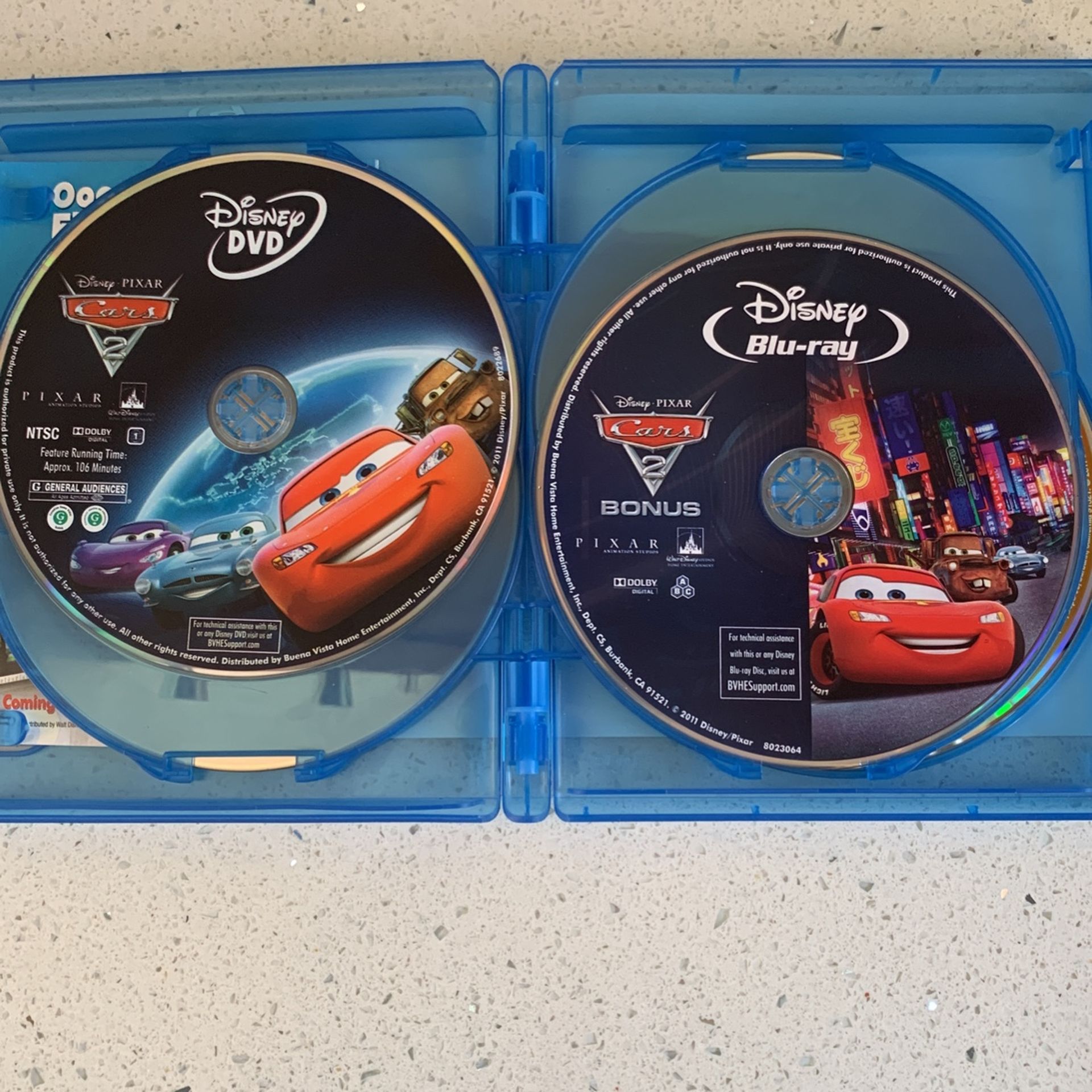 3D Cars 2+Blu-ray+DVD+Digital Copy for Sale in Los Angeles, CA