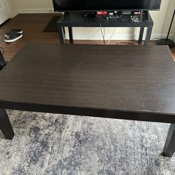 Dark Brown Wood Coffee Table