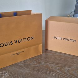 Louis Vuitton box and paper bag only