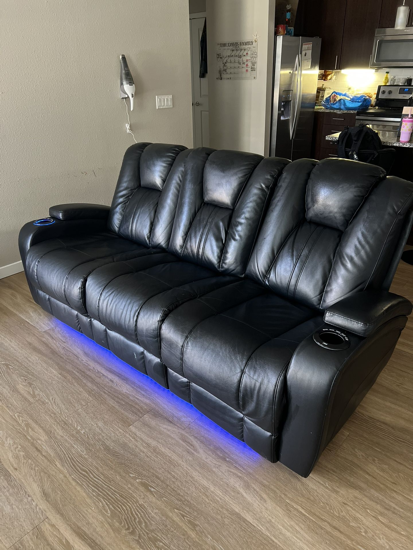 Leather Reclining Movie Theater Couch