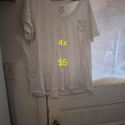 4x White Shirt 