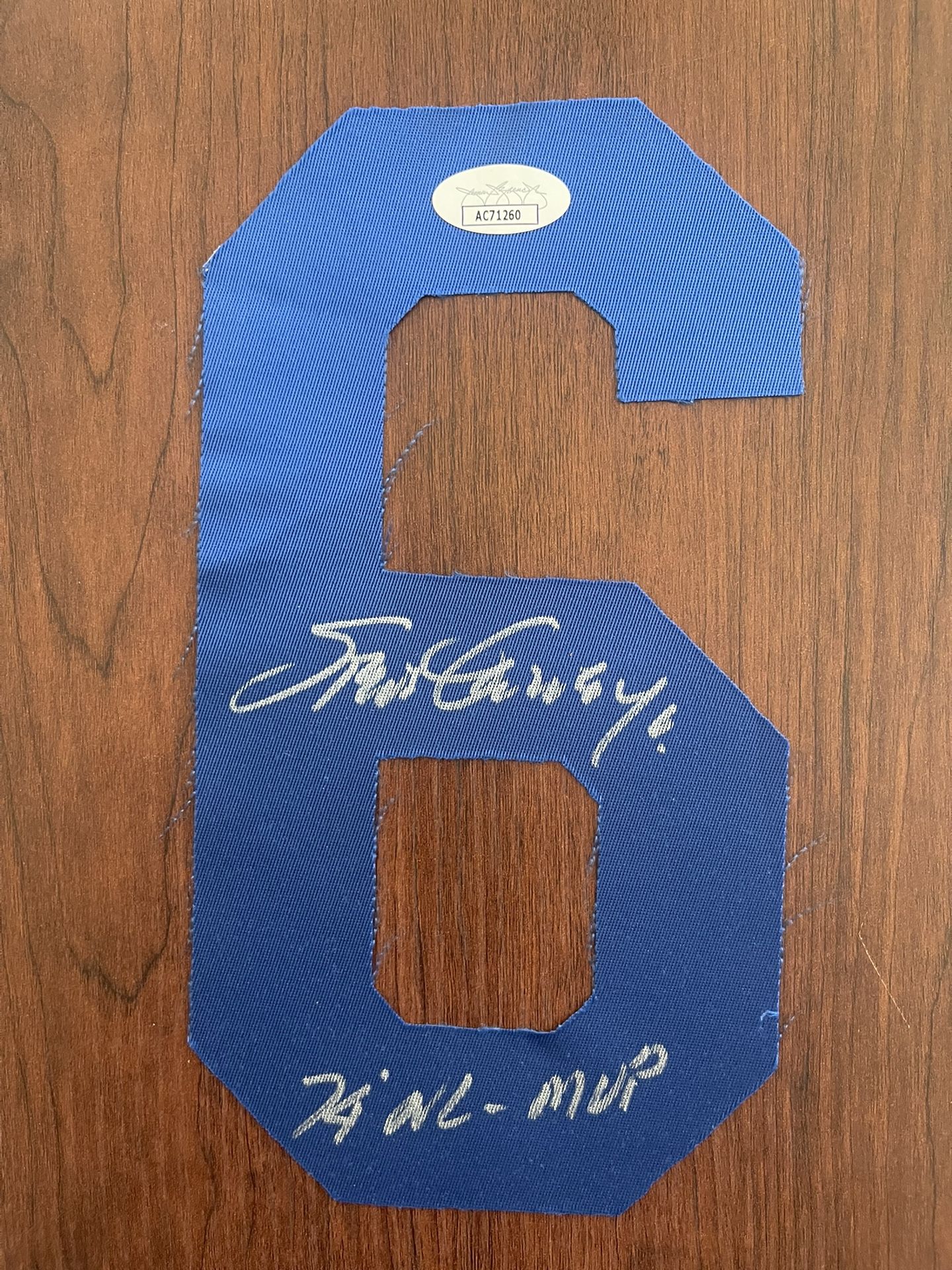 Steve Garvey Signed Dodgers Jersey Number JSA COA Ready To stitch