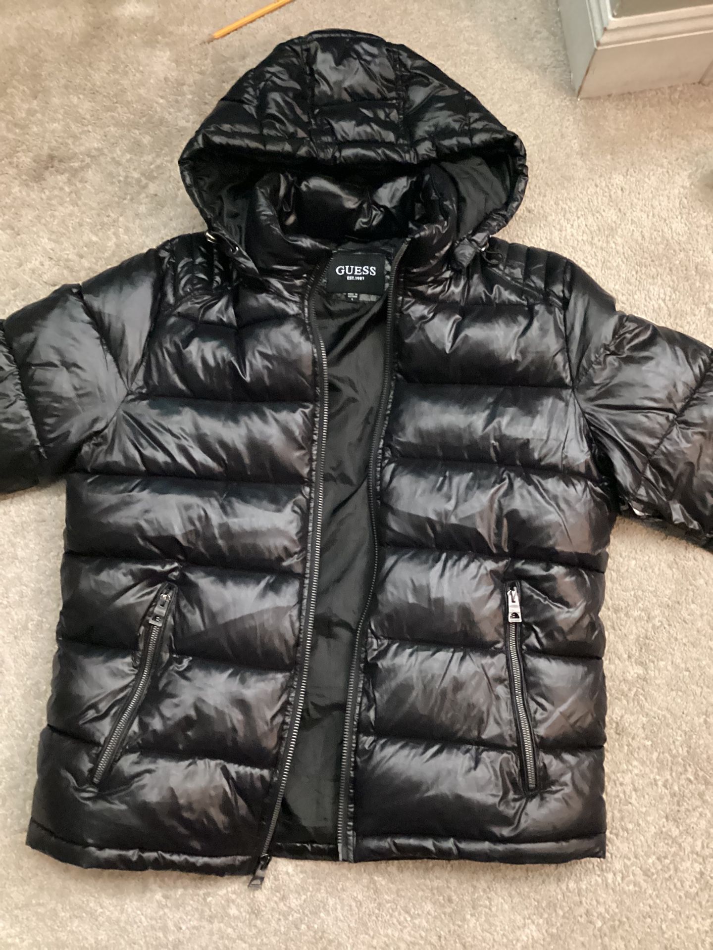 Black GUESS Puffer