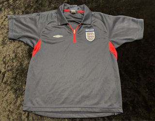 Boy Small Vintage Umbro England Collared Soccer Jersey