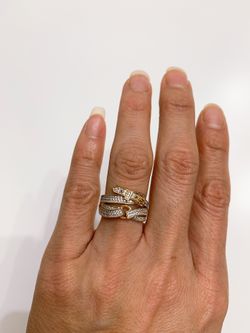 14k solid gold fashion ring, size 7