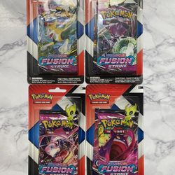 Lot Of 4 Fusion Strike & Chilling Reign 2 Pack Pin Blisters Sealed 