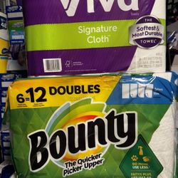 Bounty and Viva Paper  rolls 