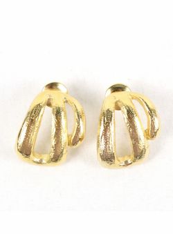 Vix Paula Hermanny Zury Gold-Tone Curved Sculptural Earrings - NWT 128$