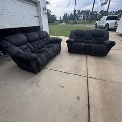 Reclining Couch and Loveseat