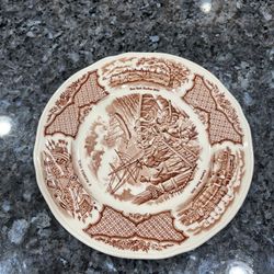 Vintage Alfred Meakin England Fair Winds Brown Bread & Butter Plate.   Size 7 inches wide.  Preowned good condition. 