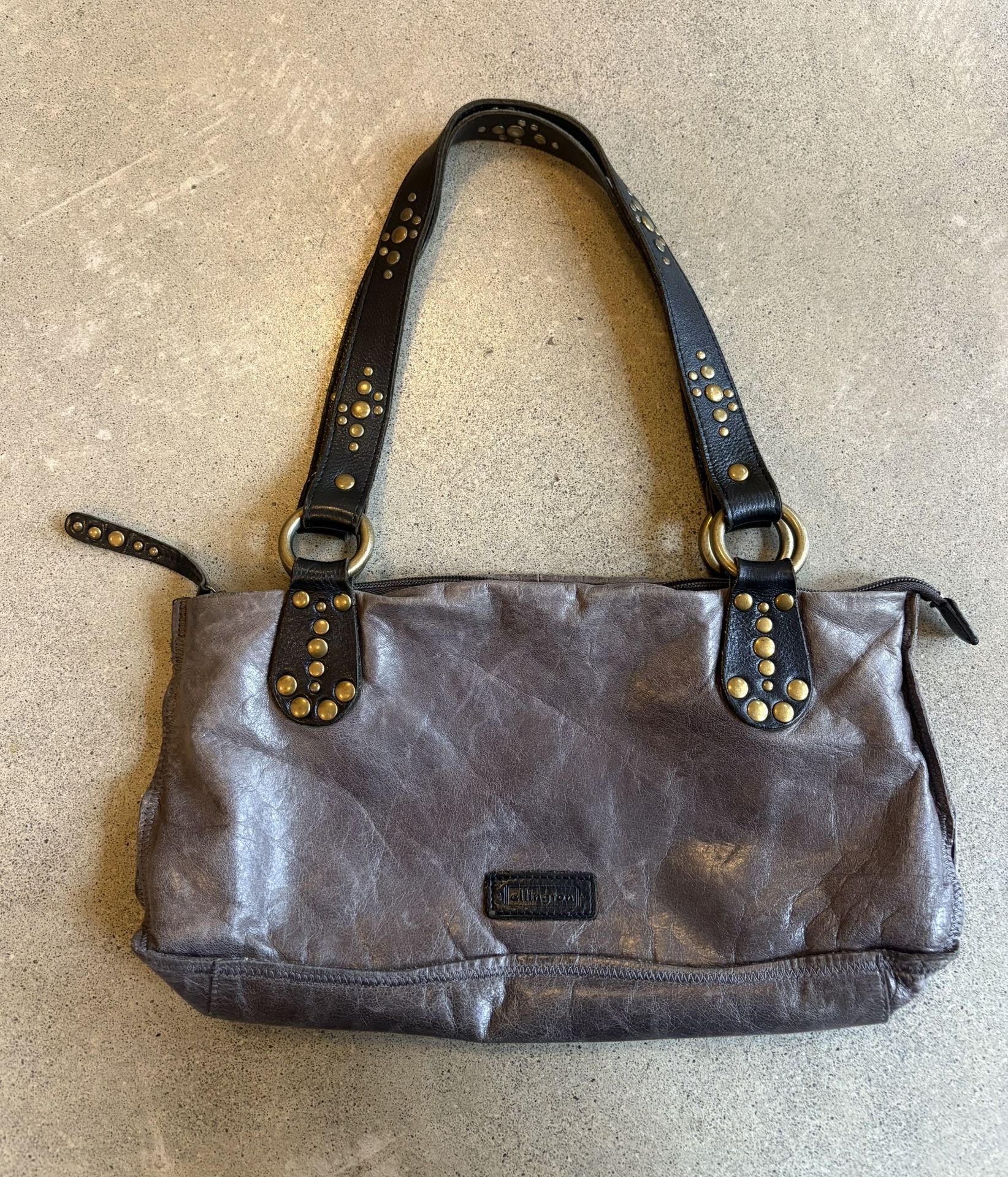 Ellington Leather Purse, Gray