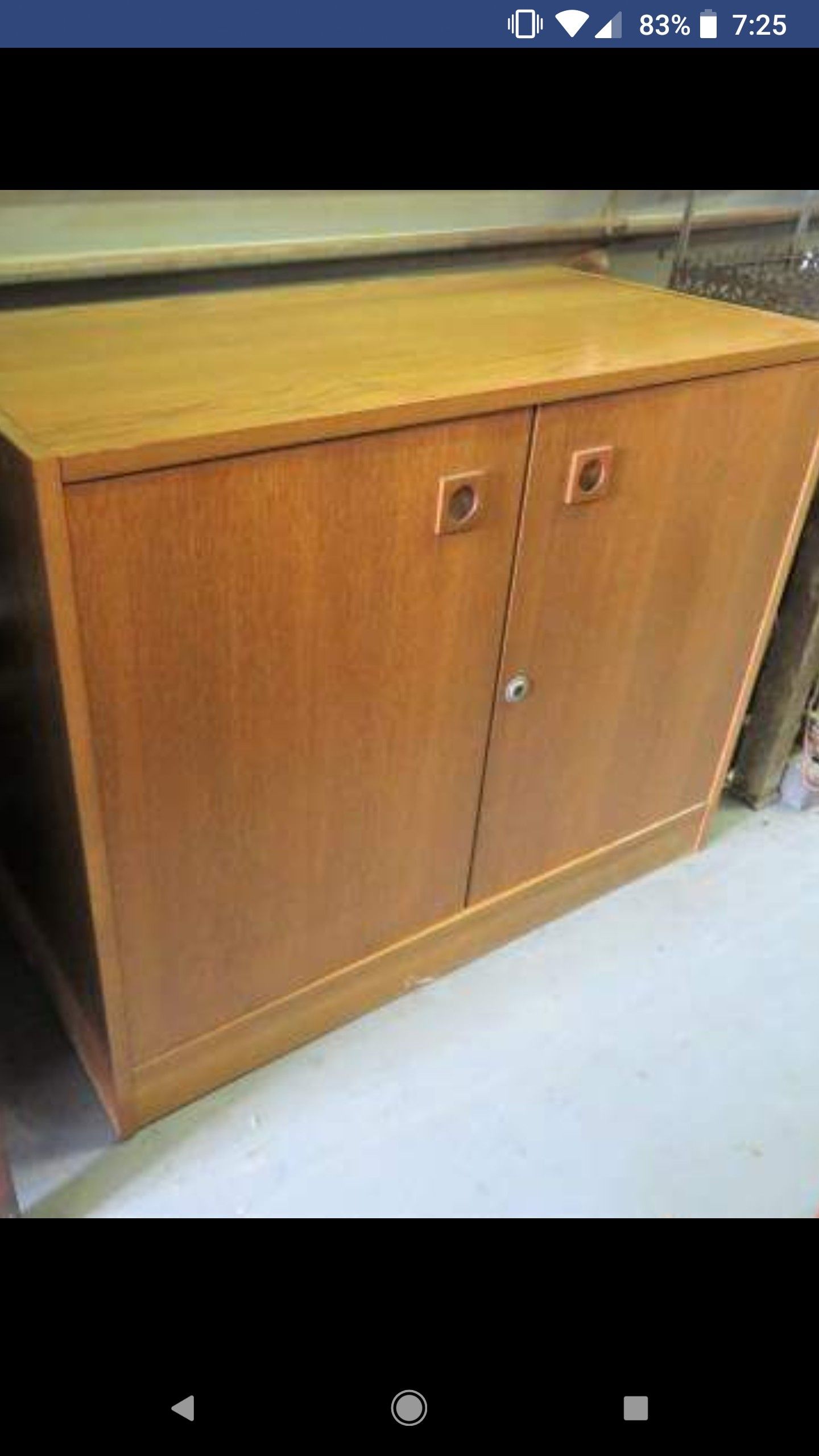 Vintage Wood TV Stand Cabinet