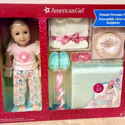  Brand New In Box American Girl Doll Donut Dreams Set Blonde Blue Eyes #100