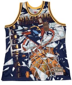 Golden State Warriors Mitchell & Ness Energy Blue Jersey Mens Medium & XL New
