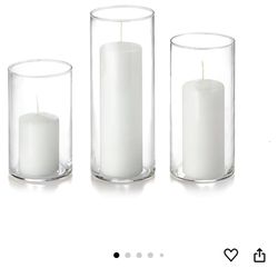 Yummi Set Of 36 Candles In Cylinder Vases 