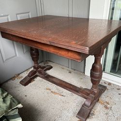 Antique Oak Draw Leaf Table