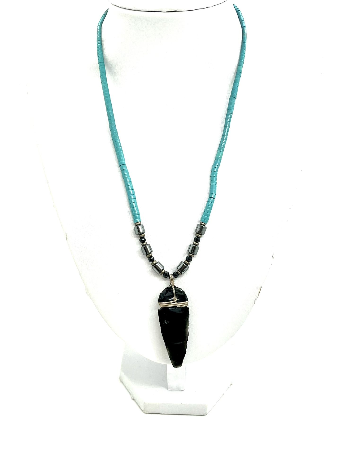 Southwestern Turquoise Arrowhead Necklace