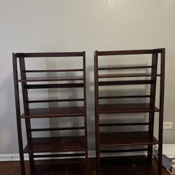 2 Bookshelves - Wood Bookshelf 