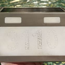 solar-powered LED house address plaque