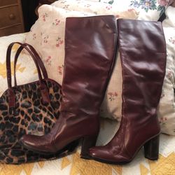 Ladies Boots And Purse 