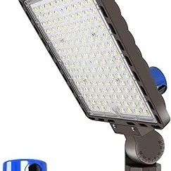 350W LED Parking Lot Light Dusk to Dawn LED Parking Lot Light Outdoor 52500lmL with Pole Super Bright IP65 Waterproof Slip Fitter Street Commercial Li