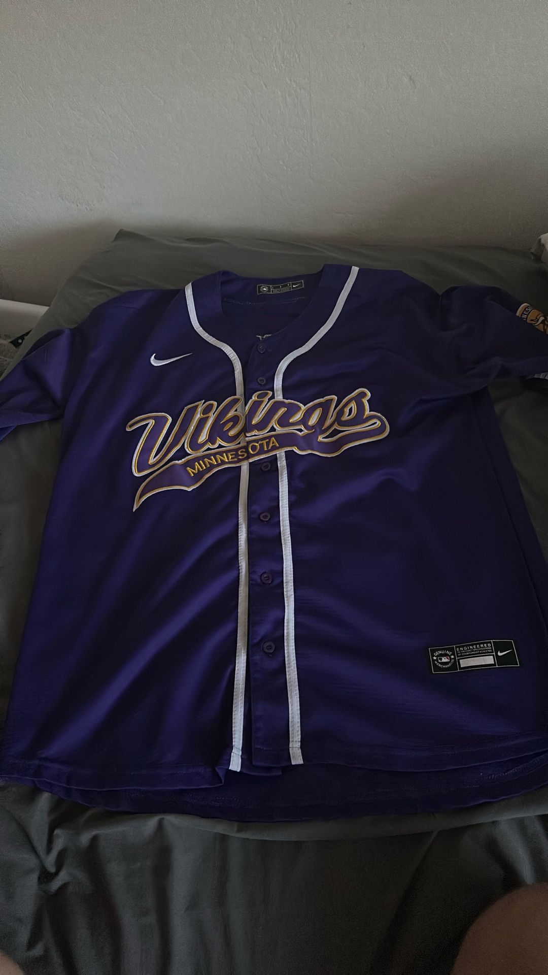 Justin Jefferson Vikings Baseball Jersey