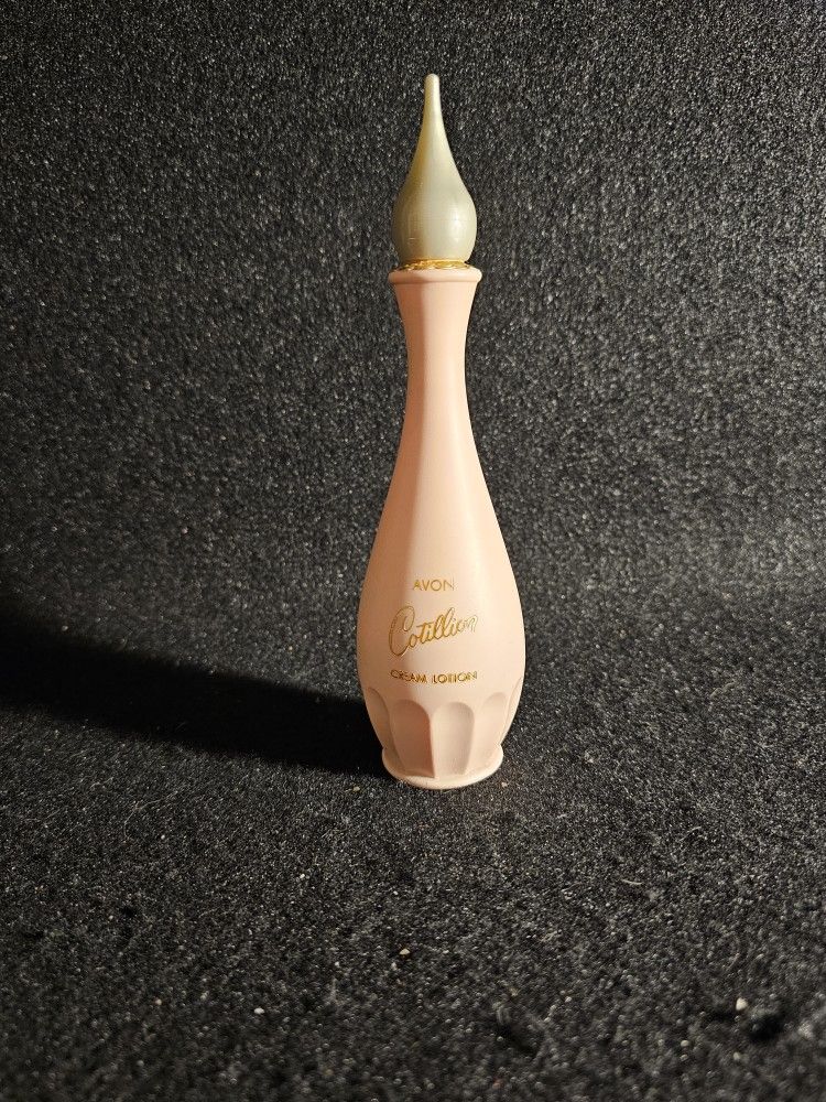 Vintage MCM1965 Avon Pink Cotillion Cream Lotion GENIE Bottle 1/3rd Full 8in.