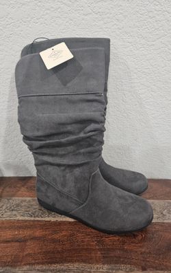 St John's Bay Korba Gray Slip-On Boots Womens Size 6.5M