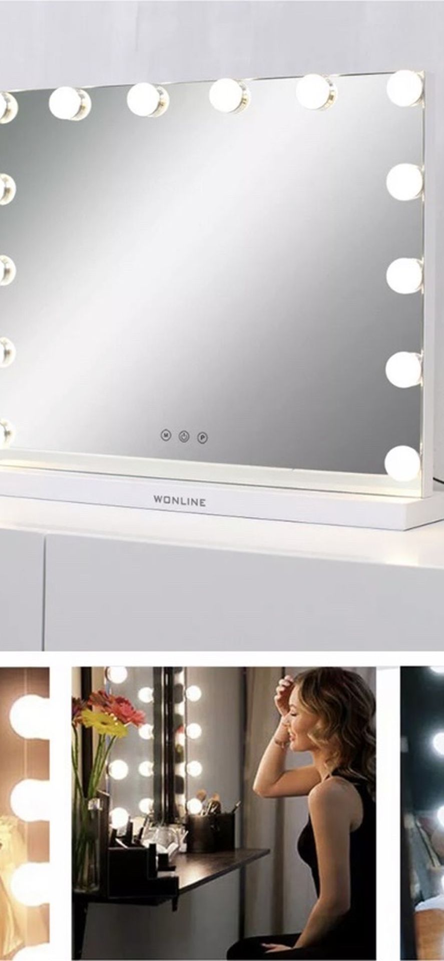 Holly Wood Mirror With Bluetooth