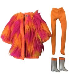 Vintage 1970 Francie #1766 Wild Bunch Shag Coat Tights & Boots