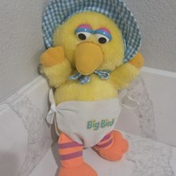 Vintage BABY BIG BIRD Sesame Street 11" Plush 1983