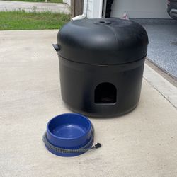 Cat Shelter And Bowl