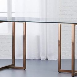 SILVERADO BRASS FROM CB2 - 72" RECTANGULAR DINING TABLE