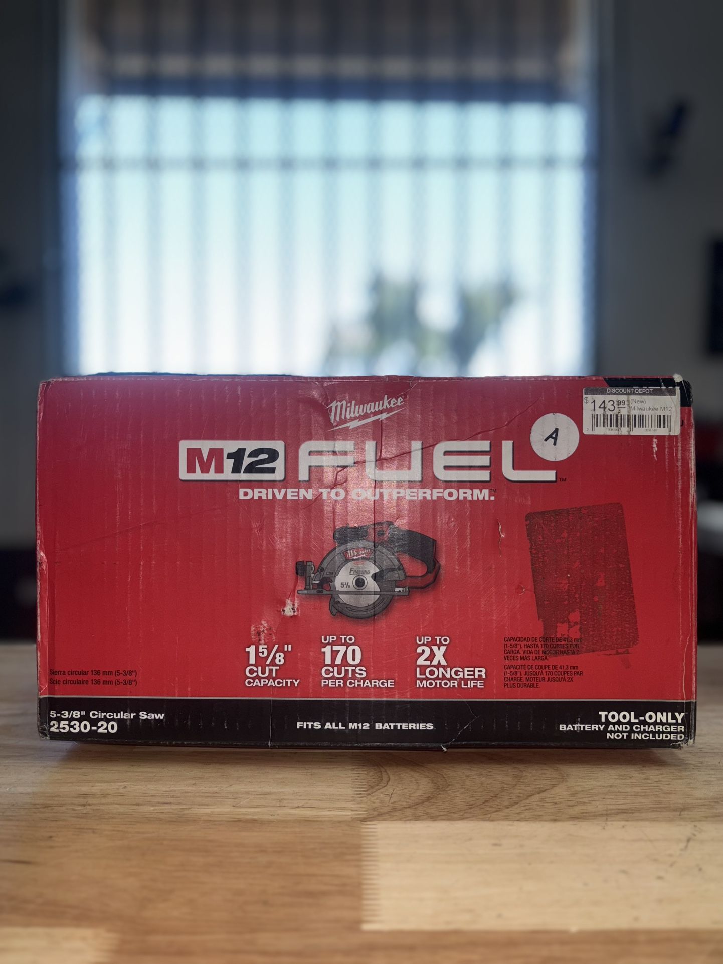 (New) Milwaukee M12 FUEL 12-Volt Lithium-Ion Brushless Cordless 5-3/8 in. Circular Saw (Tool-Only) w/ 16T Carbide-Tipped Metal Saw Blade