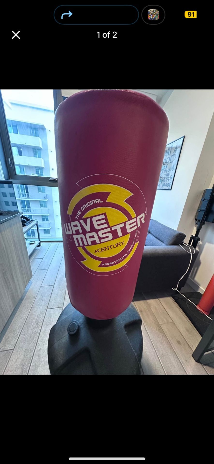 Wave master standing punching bag