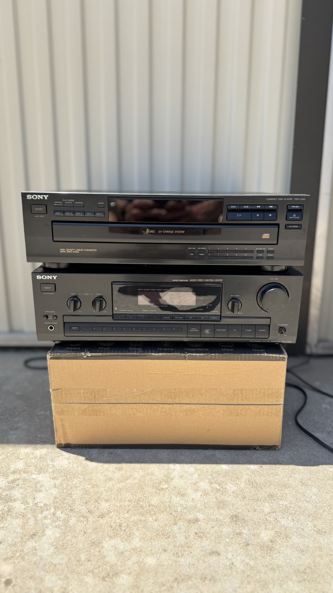 Sony Receiver In Five Disk Cd Changer