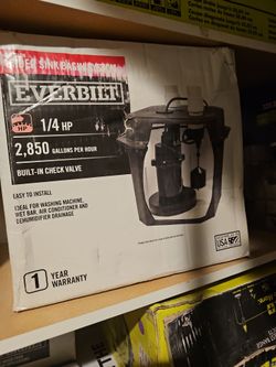 Everbilt under sink basin system pre-plumbing 1/4 horsepower easy install$175.00 best fastestcrespond pl. Call six zero 2 459 3six one 8