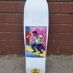 $30 (Cash Only) Size 8.5 Civilian Shaped Skateboard Deck. Price is FIRM.