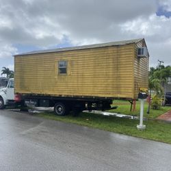 Sheds Relocated, Movemos Casita De Patio Container Rv Trailer Crane 