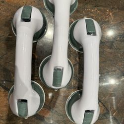 Suction Grab Bars (Set of 3) – Bathroom Safety Handles