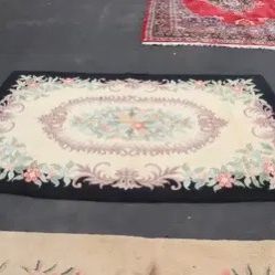 Vintage Hand Made Hook Rug