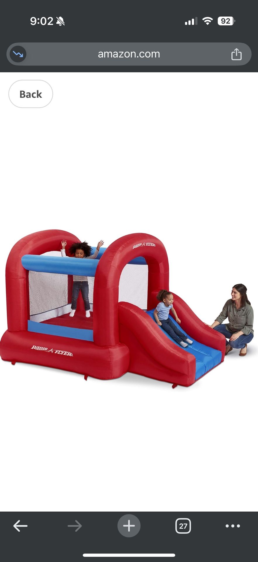 Radio Flyer Backyard Bouncer JR with pump