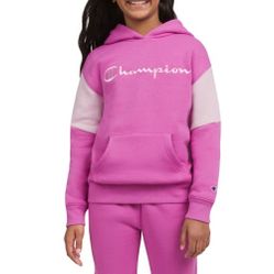 New Kids Champion Logo Fleece Hoodie Pink Xs 4/5