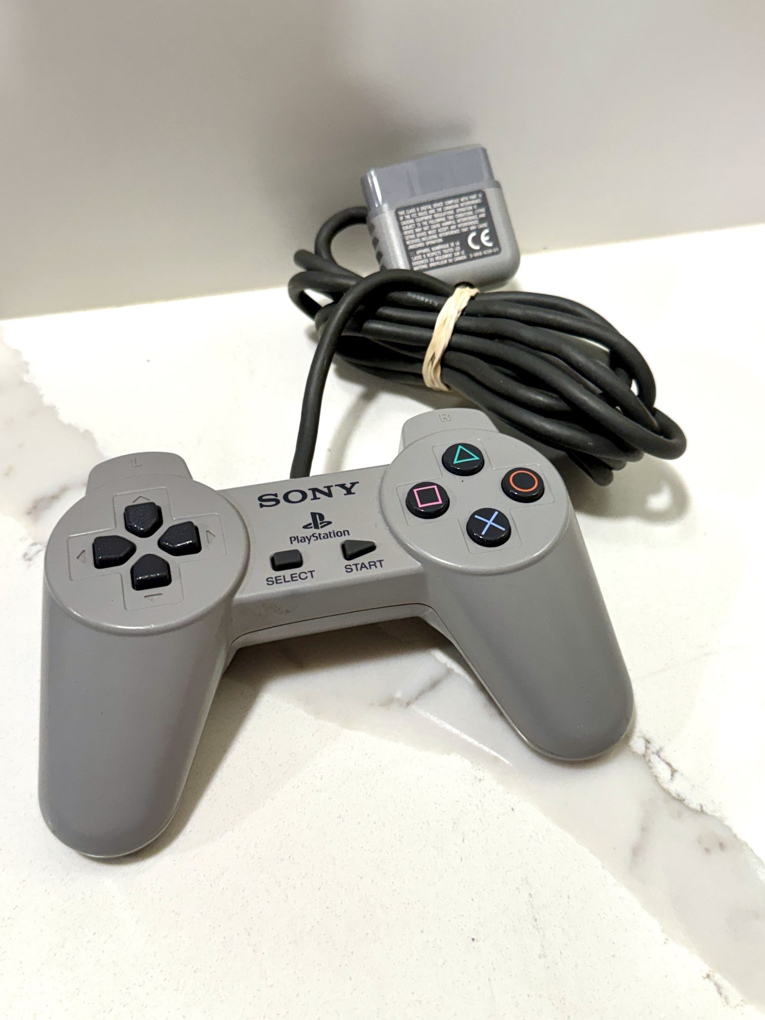 Sony PlayStation PS1 Original Controller SCPH-1080 Gray OEM Tested Working